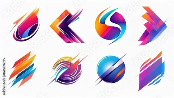 Obraz Abstract colorful logos (1)