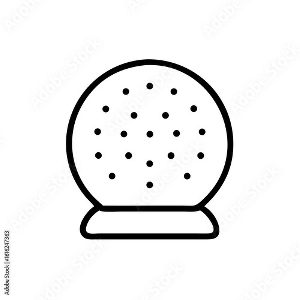 Fototapeta round snowball icon design. christmas related icon.