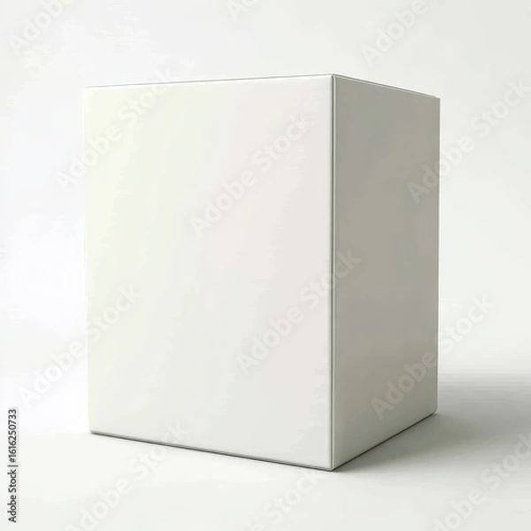Fototapeta Plain white box against a plain background.