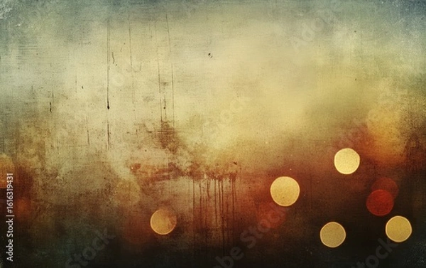 Fototapeta Warm-toned vintage bokeh lights over a softly textured surface with muted colors --ar 8:5 --v 6.1 Job ID: c40e721b-bd83-4fa5-af31-faa89d959800