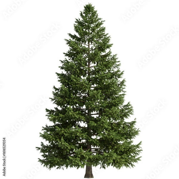 Fototapeta Evergreen Pine Tree on Transparent Background

