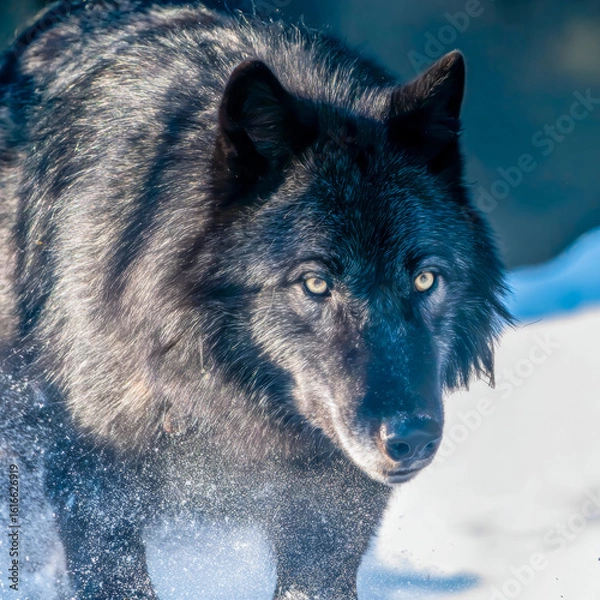Fototapeta wolf in snow