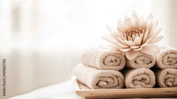 Fototapeta spa and wellness setting