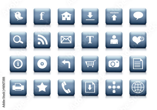 Fototapeta Clean Web Icons