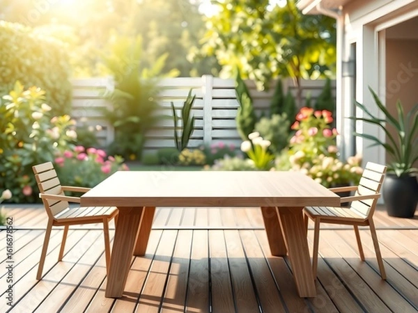 Obraz Relaxing Patio Table Surrounded by Plants