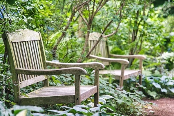 Fototapeta ガーデンの椅子