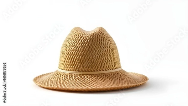 Obraz Straw Hat Isolated on White Background