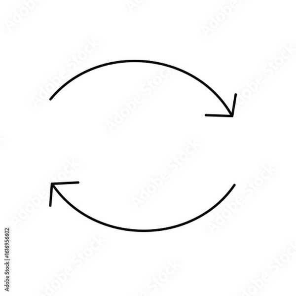 Fototapeta シンプルなループの矢印