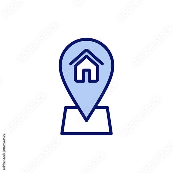Obraz Address icon vector. home location sign and symbol. pinpoint