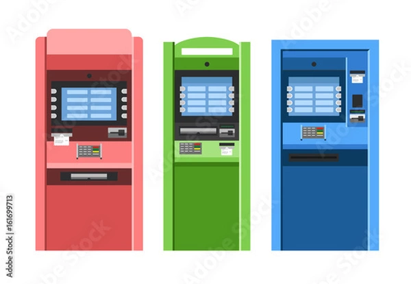 Obraz ATM machines vector set 