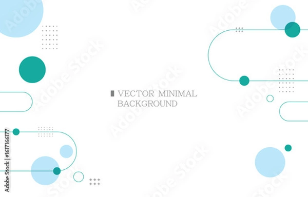 Obraz White vector minimal wallpaper.geometric circle shape