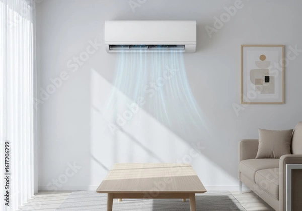 Fototapeta エアコン　空調　きれいな空気　掃除	