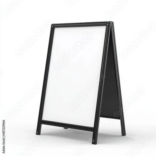 Obraz Blank a frame signboard for advertising isolated on white background