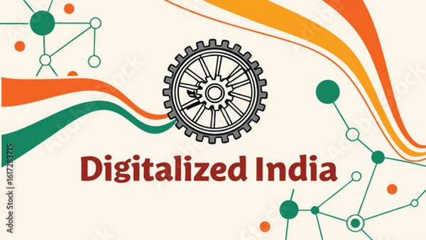 Obraz Digitalized india concept graphic