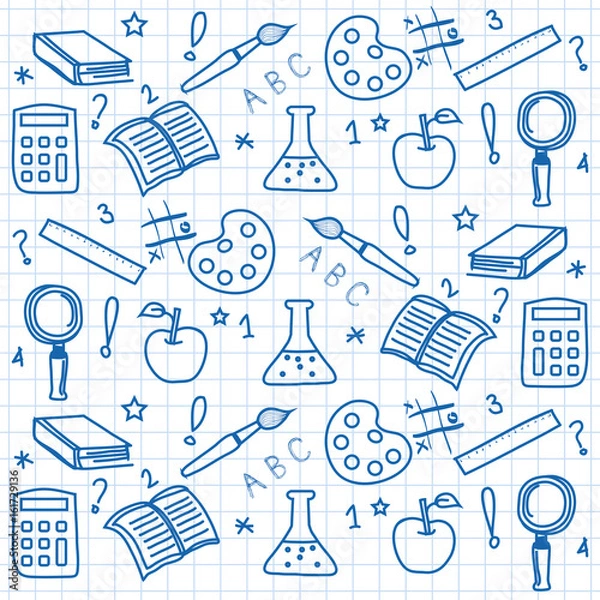 Obraz school elements vector illustration