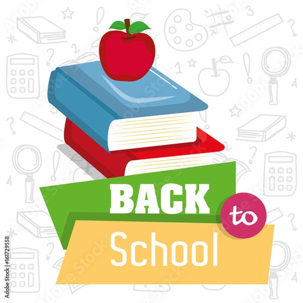 Obraz school elements vector illustration