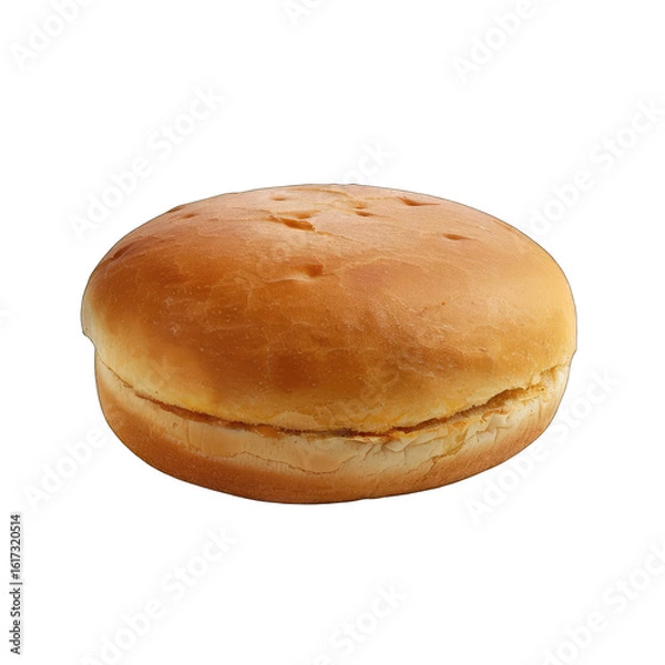 Fototapeta Round, golden-brown burger bun, slightly domed top and bottom