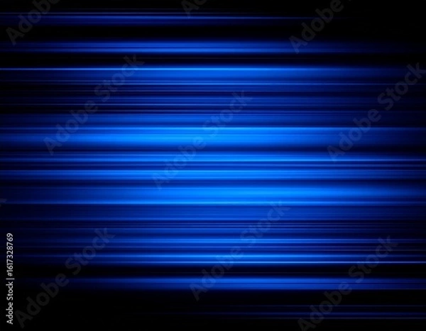 Fototapeta Blue abstract background with dynamic blurred lines and light stripes creating a modern design texture