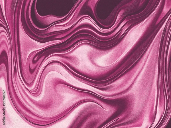 Fototapeta Abstract liquid marble background in luxurious shades of pink and magenta. Swirling fluid art with a subtle grain texture for modern design.