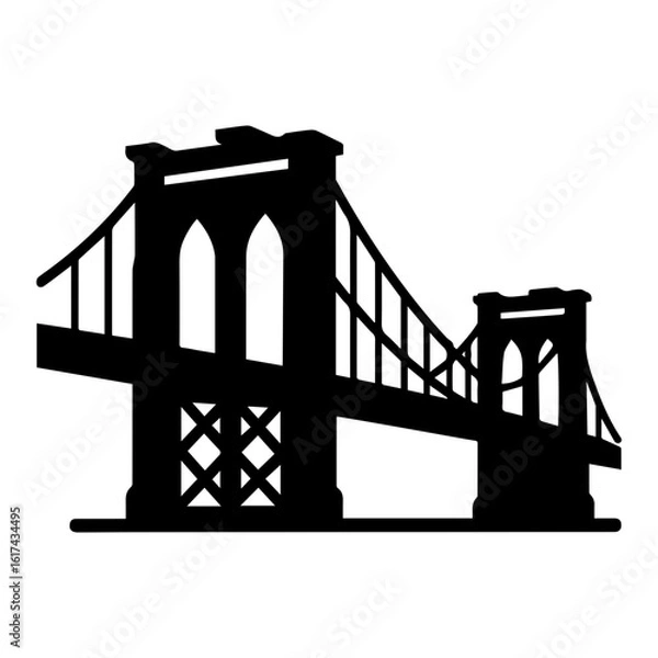 Obraz Brooklyn Bridge icon with transparent background	