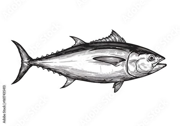 Fototapeta 墨絵のマグロ