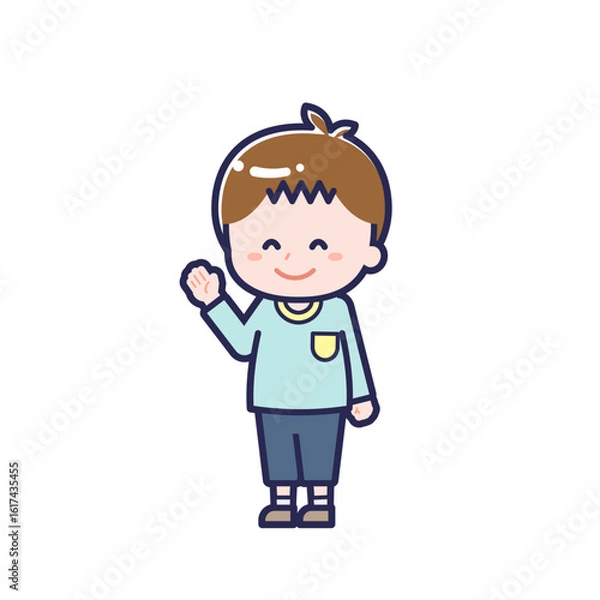 Fototapeta 私服のこども／ななめ／男の子 17