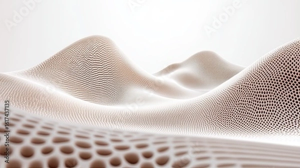 Fototapeta Abstract landscape of undulating, textured hills.