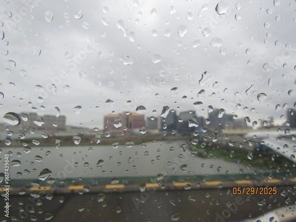 Obraz rain drops on window