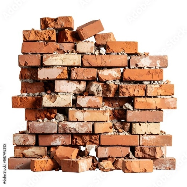 Fototapeta Collapsing brick wall