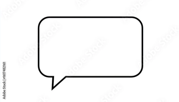 Obraz Simple black outline speech bubble