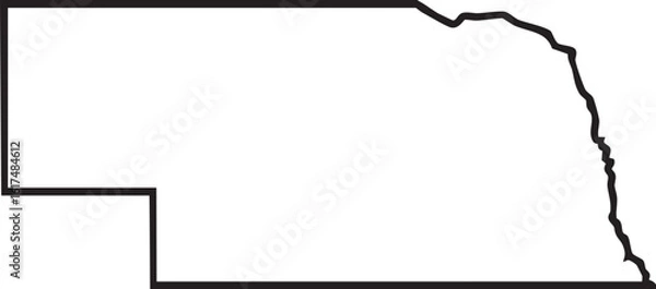 Obraz Vector State Outline Nebraska