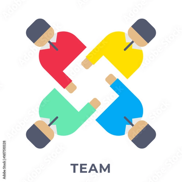 Obraz Single Icon Team, Perfect for Presentation, Website, Apps and more, Icon Flat Style