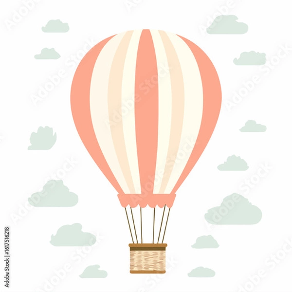 Fototapeta Hot air balloon vector diagram