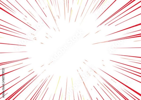 Fototapeta カラフルベクターイラスト背景,集中線,漫画,マンガ,効果線