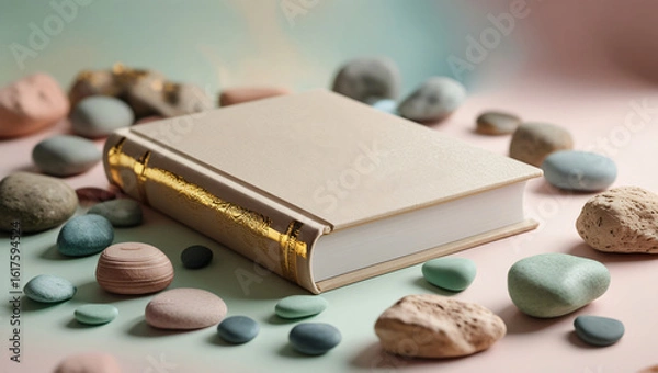 Obraz book on pastel background