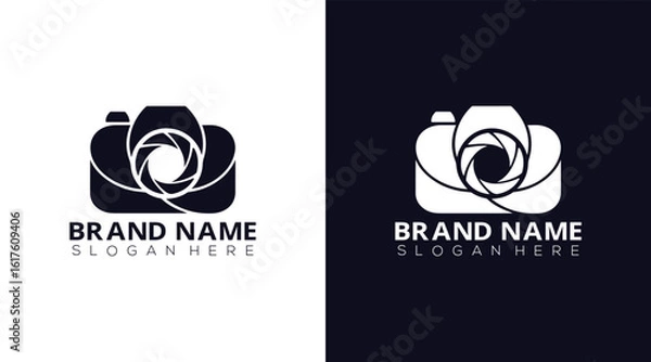 Fototapeta Camera icon Photography Typography Signature Photographer Minimalist Logo Vector Eps