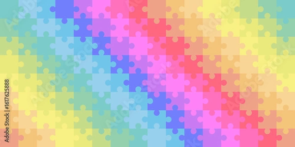 Obraz Puzzle pattern background vector set