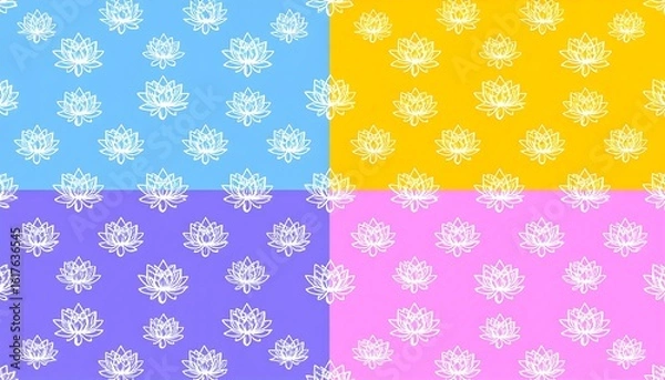 Obraz Lotus flower pattern