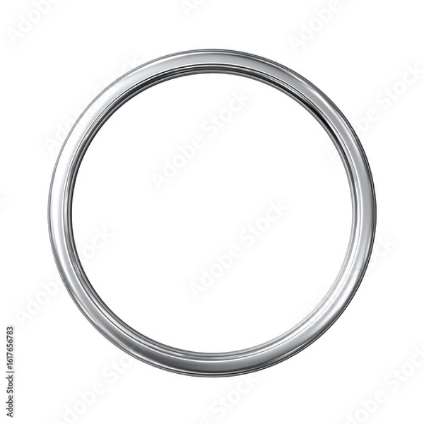 Fototapeta A  metallic,  shiny  circle  frame