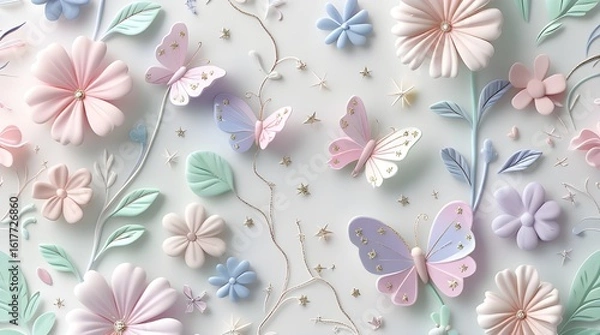 Obraz floral garden theme