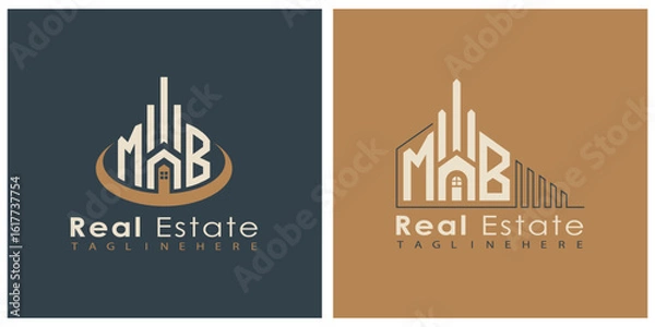 Fototapeta Real Estate Monogram Logo Design – Modern 2-Letter Vector Branding Series (MA to MZ)