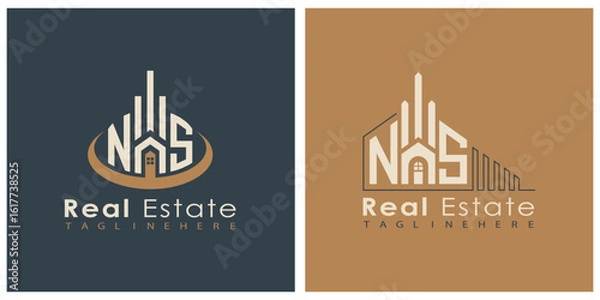 Obraz Real Estate Monogram Logo Design – Modern 2-Letter Vector Branding Series (NA to NZ)