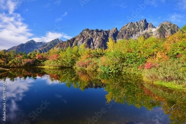 Fototapeta 盛秋の北アルプス 裏剱 ・ 仙人池