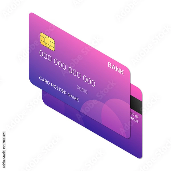 Fototapeta credit card illustration
