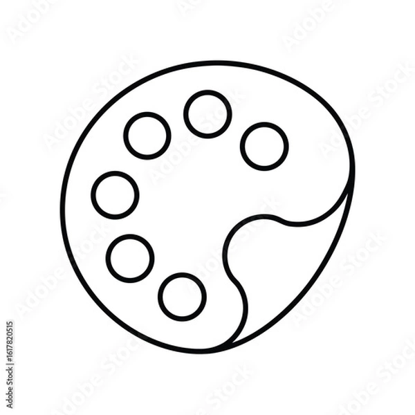 Fototapeta paint palette icon clipart vector