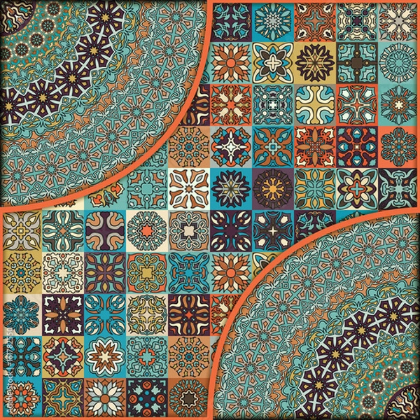 Obraz Seamless pattern. Vintage decorative elements. Hand drawn background. Islam, Arabic, Indian, ottoman motifs. Perfect for printing on fabric or paper.