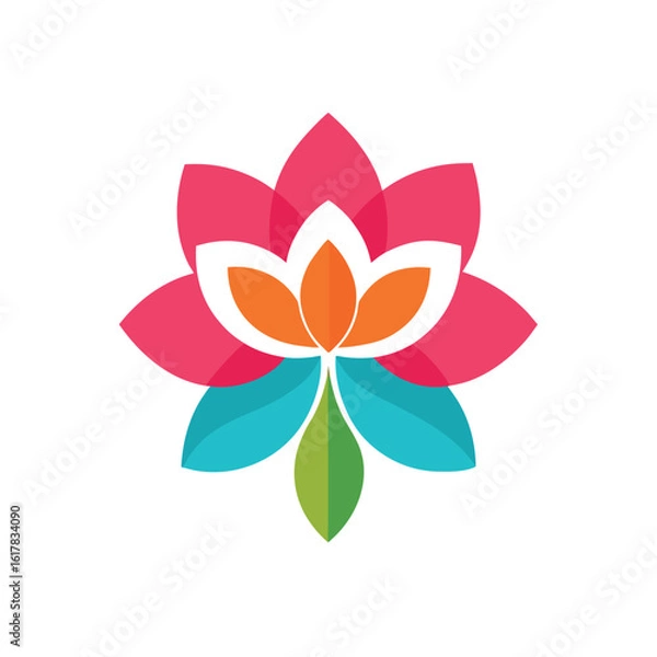 Obraz abstract flower icons set