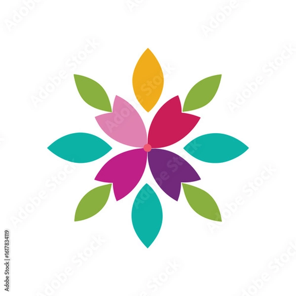 Obraz abstract flower icons set