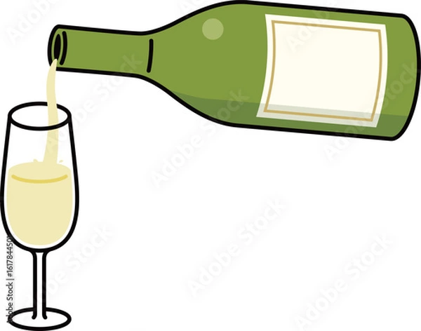 Obraz シャンパンとシャンパングラス