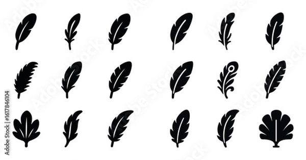 Fototapeta Feather Icon Grid